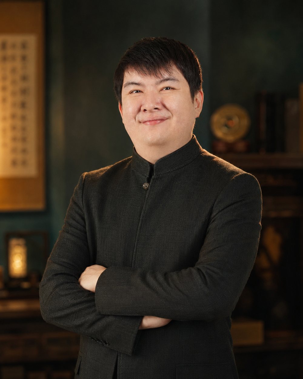 昱师傅 Master Yu, in his study